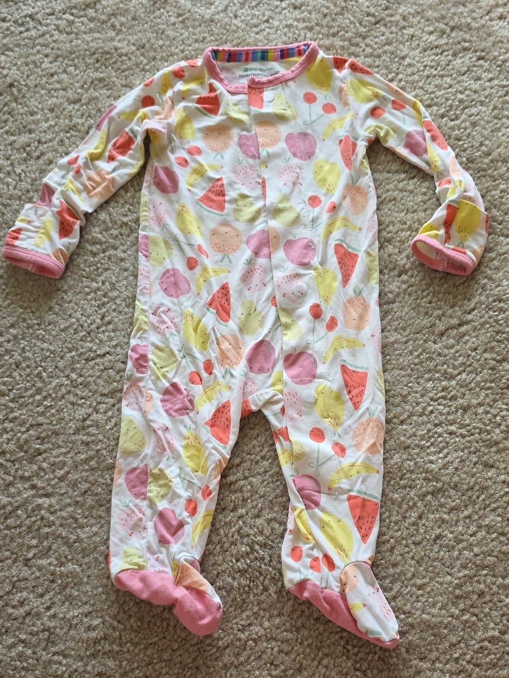 Magnetic Me Modal Magnetic Footie One Piece Size 0-3M Pink Fruit